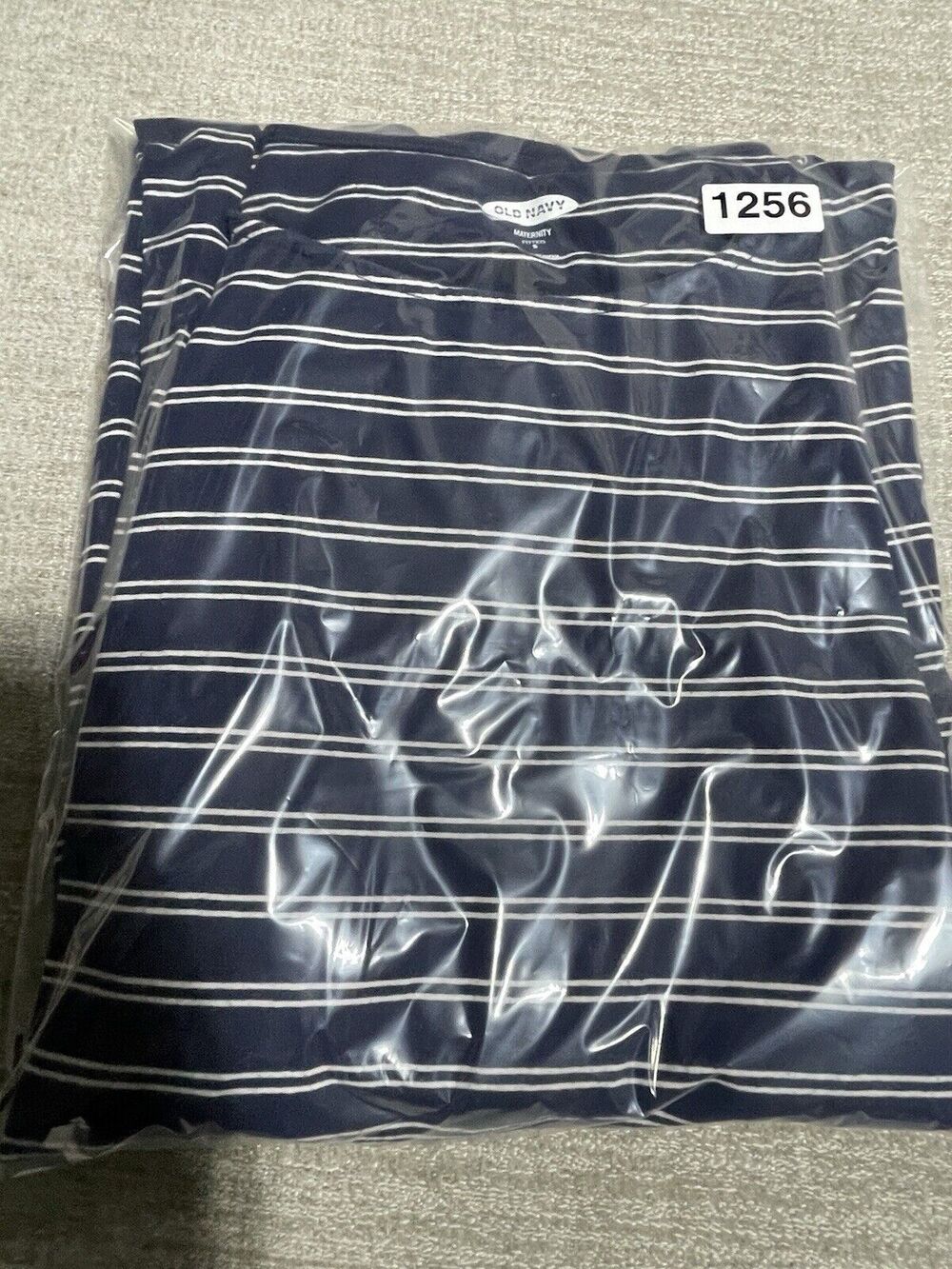 Old Navy Dress Women's Small Maternity Long Sleeve Blue Stripe Fitted Dress - Picture 10 of 10